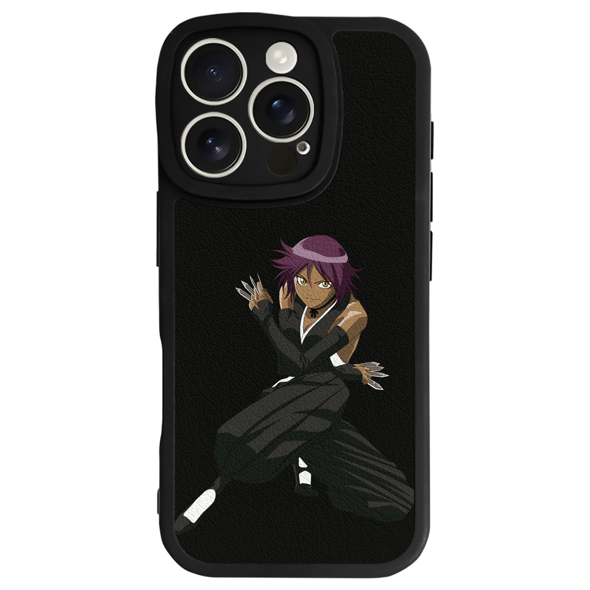 （画像用） ブリーチ 四楓院 夜一（しほういん よるいち） BLEACH Shihouin Yoruichi 【iPhone 16シリーズ対応】シリコンスマホケース（レザー調） 材質：シリコン